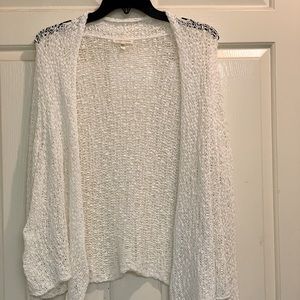 Beautiful white Eileen Fisher cotton sweater cardigan